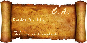 Ocsko Attila névjegykártya